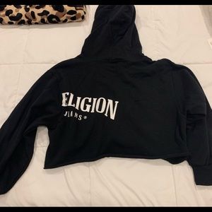True religion cropped hoodie